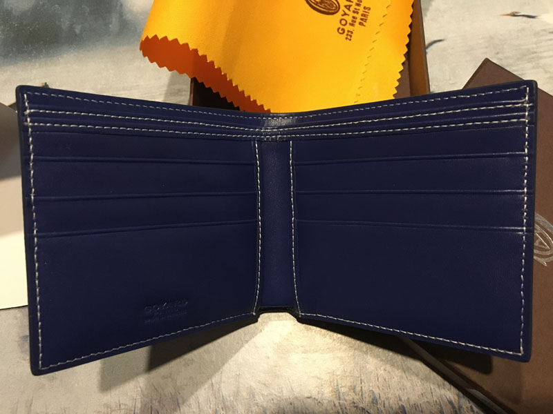 Goyard Blue Billfold Wallet